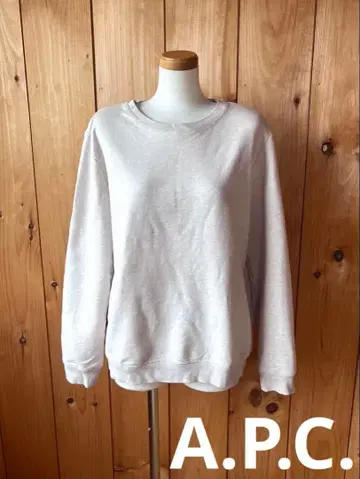 아페쎄/상의/트레이닝복/맨투맨/XS/코튼/화이트 베이지