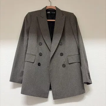 ZARA 체크 자켓 상의 긴팔 셔츠 유니클로