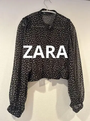 ZARA 블라우스 비침 숏 기장