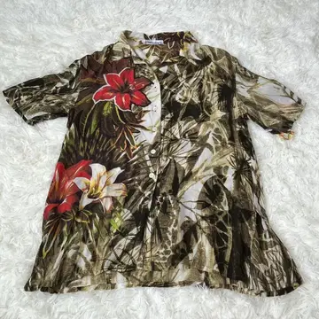 ICEBARG 아이스버그 비침 알로하 셔츠 반팔 레이온 100%