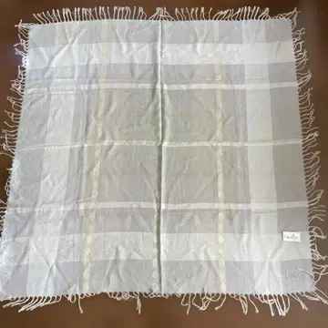 LANCETTI 격자 자카드 울 스톨 128cm