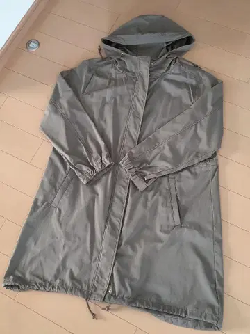 GLACIER 그라시아 후드 부착 롱 모즈 코트 카키색 LL 사이즈