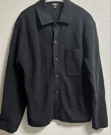 UNIQLO 밀라노 리브 셔츠 가디건 S 사이즈 블랙