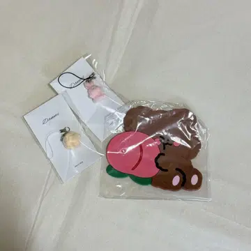 토끼 펠트 참 2개 곰 코스터 3종 세트
