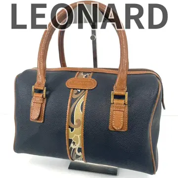 새상품급 LEONARD 레오나르 핸드백 가죽 브라운