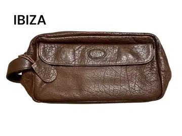IBIZA 브라운 클러치백 소가죽