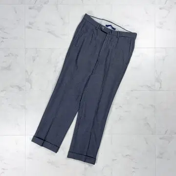 인코텍스 울 100% 더블 슬랙스 팬츠 그레이 44*GD1060