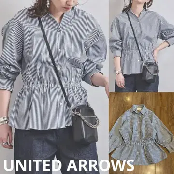 UNITED ARROWS 유나이티드 애로우즈 허리 개더 셔츠 페플럼