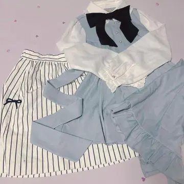 Amavel 아마벨 긴팔 셋업 탁한 스카이블루 셋업