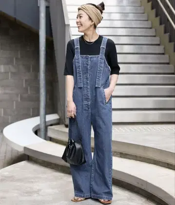 새상품급 베이스 스톡 데님 오버롤