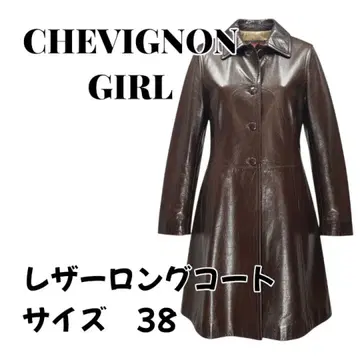 CHEVIGNON GIRL 셰비뇽걸 가죽 코트 사이즈 38