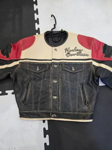 레어 모델 Harley Davidson 가죽 라이더 자켓