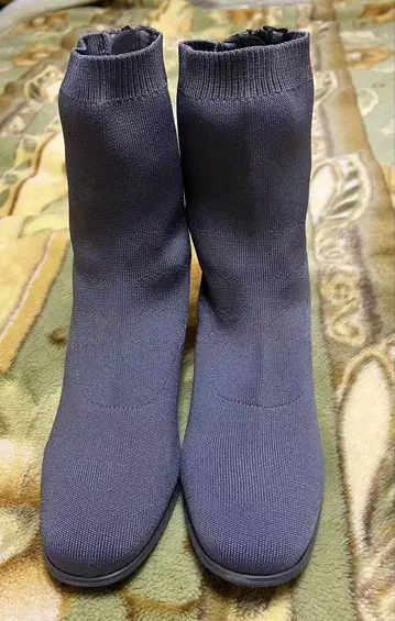 미사용 la farfa SHOES 5cm 힐 삭스 부츠 24.5