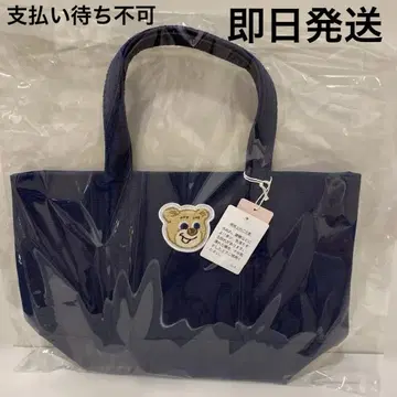 새상품 페이 올드테디 와펜 토트백 소 네이비