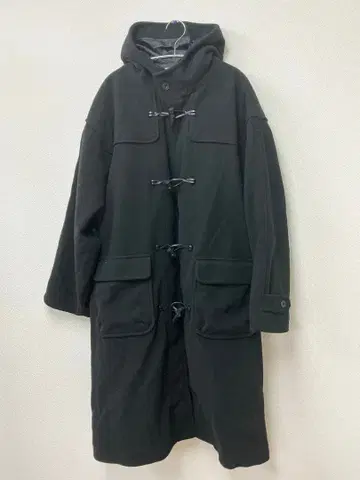 BEAMS 블랙 더플 코트