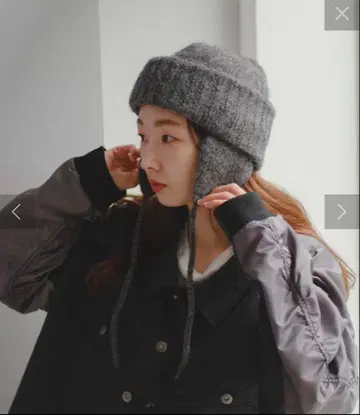 카스타네 Kastane 귀도리 그레이 니트 모자