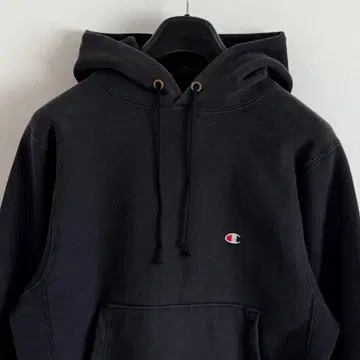 블랙 90s USA 제조 챔피온 리버스 위브 맨투맨 후드티 M