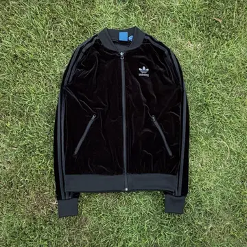 adidas 트랙 자켓 지퍼 블랙 헤이세이 y2k 벨로아