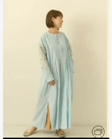 Cotton Poplin Zari EmbroideryShirt Dress