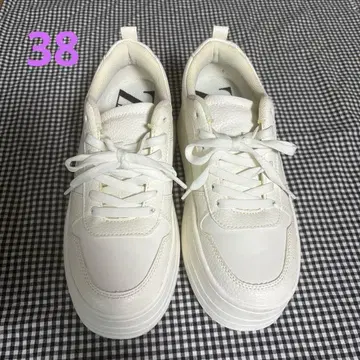 ZARA 자라 플랫폼 스니커즈 38 화이트