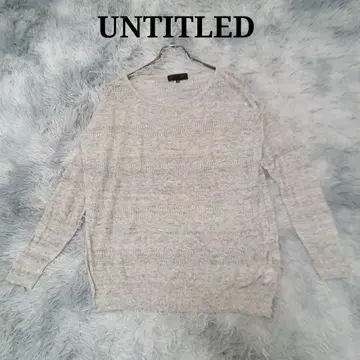 UNTITLED 린넨 100% 니트 풀오버 2 그레이 시어