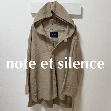 note et silence 울 100% 후드 부착 풀오버