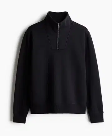 [ 새상품 ] H&M 헤비웨이트 하프 지퍼 맨투맨 크롭 M 사이즈