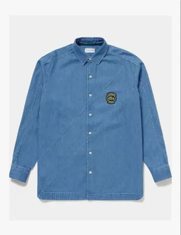 LACOSTE 라코스테 바이어스 컷 데님 셔츠