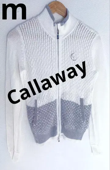 Callaway 캘러웨이 메쉬 편직 자켓 화이트 그레이