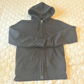 UNIQLO 블랙 풀 집업 후드티 S