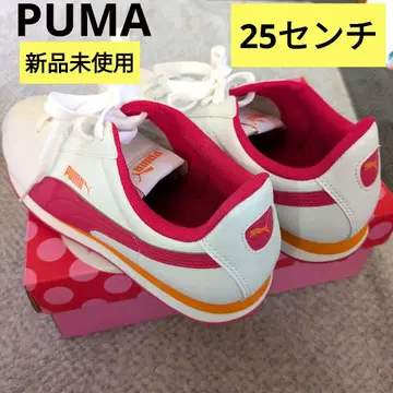 [ 미사용 새상품 ] PUMA 스니커즈 화이트/핑크/ 여성 신발 25