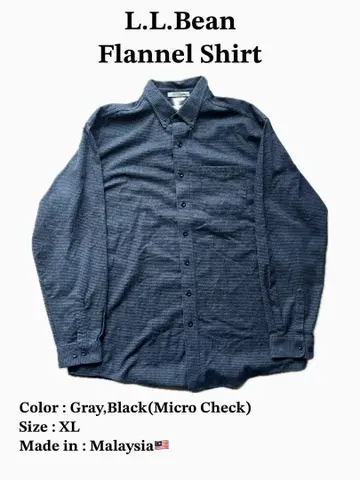 인기 L.L.Bean 플란넬 체크 셔츠 XL