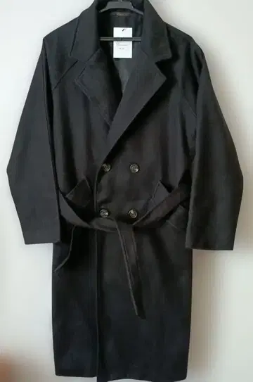 새상품 택 포함 Ritzy 블랙 더블 브레스트 롱 코트 M