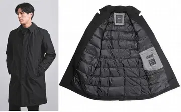 HERNO 새상품 GORE TEX 다운 스텐카라 코트 사이즈 52 블랙