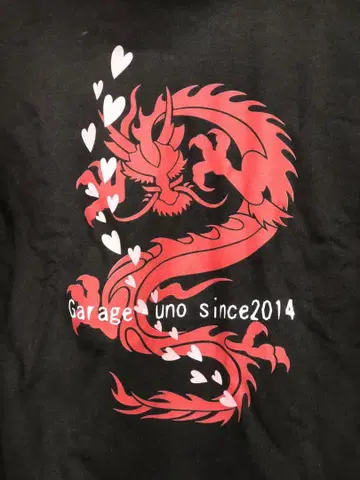 드래곤 디자인 후드티 L