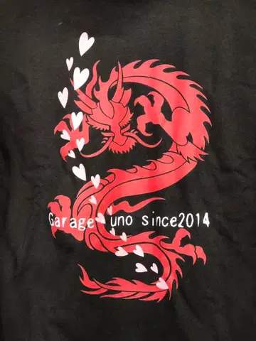 드래곤 디자인 후드티 L