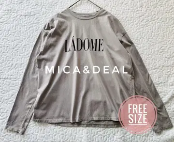 컨디션 최상 마이카앤딜 LADOME 프린트 롱T 그레이지
