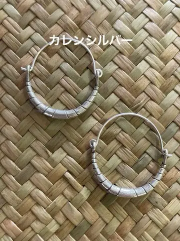 카렌 실버 후프 귀걸이