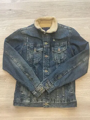 ZARA MAN 보아 카라 부착 데님 자켓 S