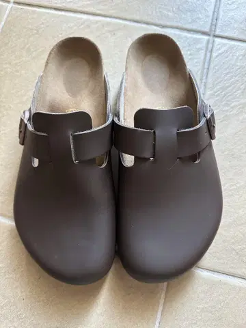 BIRKENSTOCK 보스턴 41 오일 내추럴 가죽 - 하바나