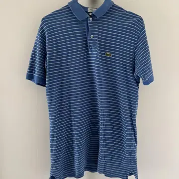 Lacoste 스트라이프 피케 셔츠 파랑