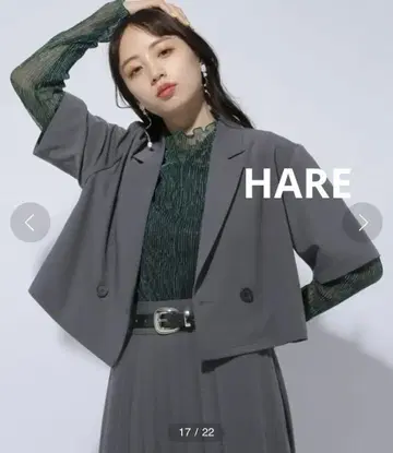 HARE 하레 그레이 숏 자켓 프리