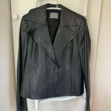 theory luxe 블랙 리얼 가죽 자켓