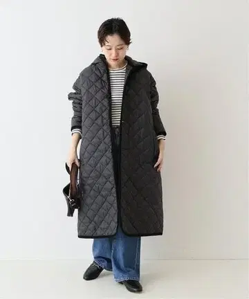 라벤햄 프레임워크 별주 퀼팅 코트