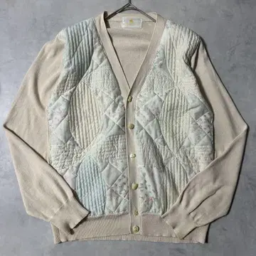 케이스케칸다 퀼트 가디건 빈티지 꽃무늬 이소재 버튼