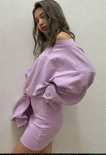 GYDA 도킹 오프숄더 맨투맨 원피스
