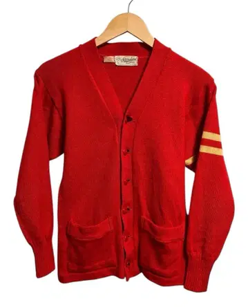 60s 빈티지 Standard Knitwear 레터드 가디건