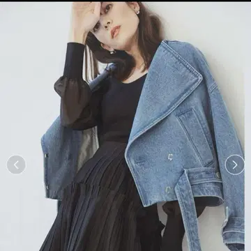 Snidel sustainable 숏 자켓 블루종 데님