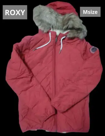 ROXY 빨간색 다운 보아 리버서블
