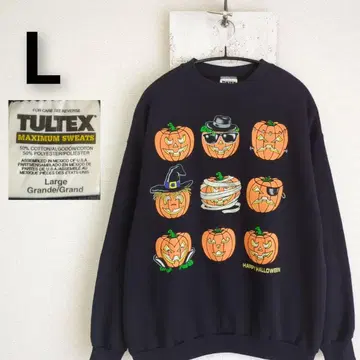 90s USA제 맨투맨 블랙 L  할로윈